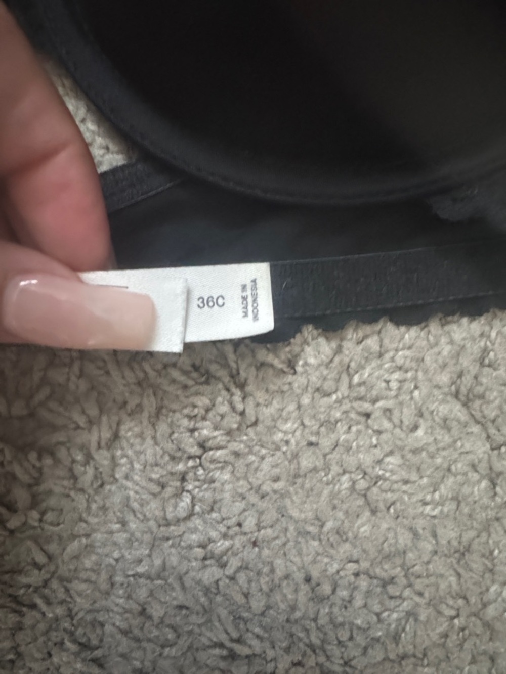 Auden Black T-Shirt Bra with Lace Band - Picture 3 of 5